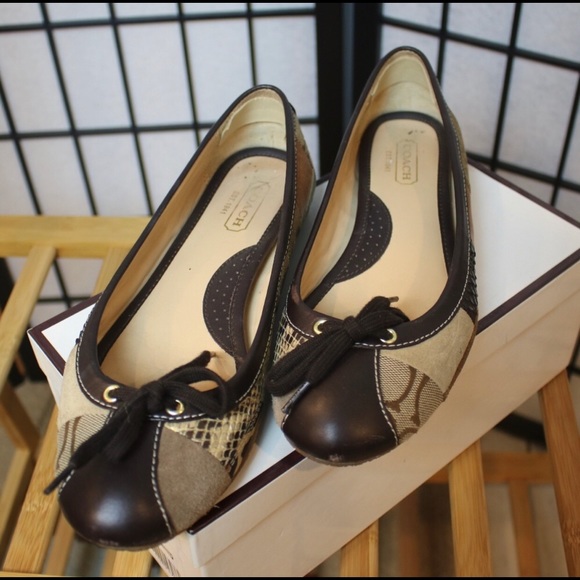 Coach Joan patchwork leather flats 7.5 - Picture 1 of 14